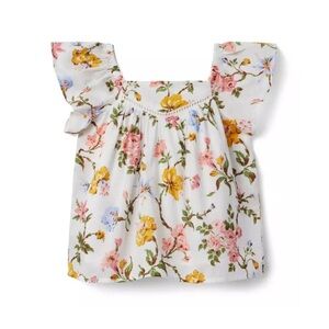 Janie&Jack Floral Flutter Sleeve Top